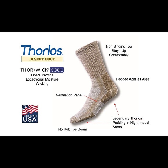 ❗️LAST ONE❗️Thorlos Unisex Desert Boot Socks -Sage - Picture 2 of 7